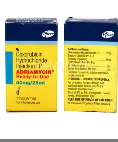 ADRIAMYCIN 50MG-25ML ویال آدریامایسین 50 میلی گرم/ 25 میلی لیتر ADRIAMYCIN 50 mg/25 ml Vial - Image 1