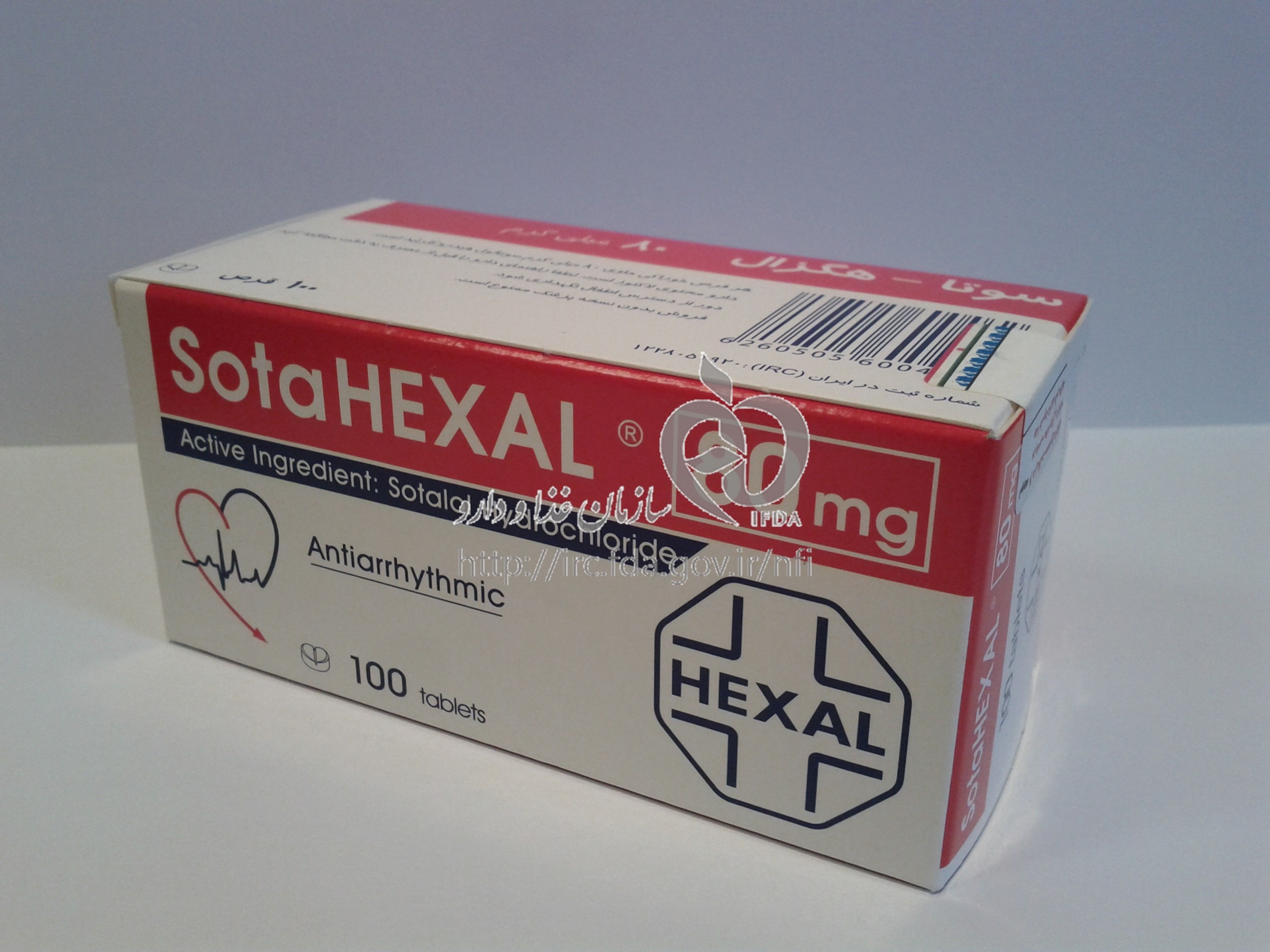 SOTAHEXAL قرص سوتاهگزال 80 میلی گرم SOTAHEXAL Tablet 80 mg - تصویر 1
