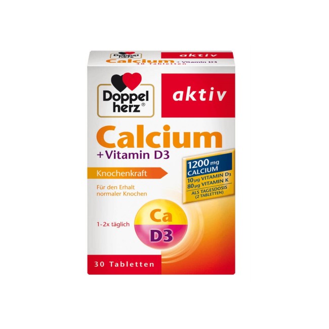 قرص کلسیم + D3 اکتیو 1200 میلی گرم (30 عددی)_61f291f3b566c.jpeg قرص کلسیم + D3 اکتیو 1200 میلی گرم (30 عددی) - Image 1
