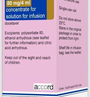 ویال دوسه‌تاکسل 80 میلی‌گرم | DOCETAXEL 80MG/2ML VIAL