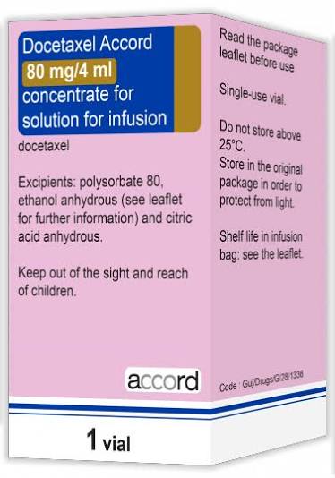 docetaxel accord 80mg per 4 ml accord ویال دوسهتاکسل 80 میلیگرم | DOCETAXEL 80MG/2ML VIAL - Image 1