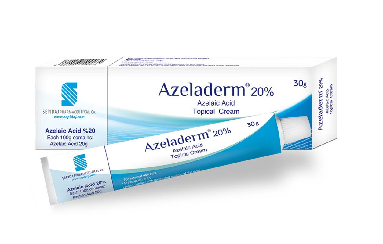 آزلادرم کرم ضد جوش آزلادرم 20% سپیداج 30 گرم - Image 1