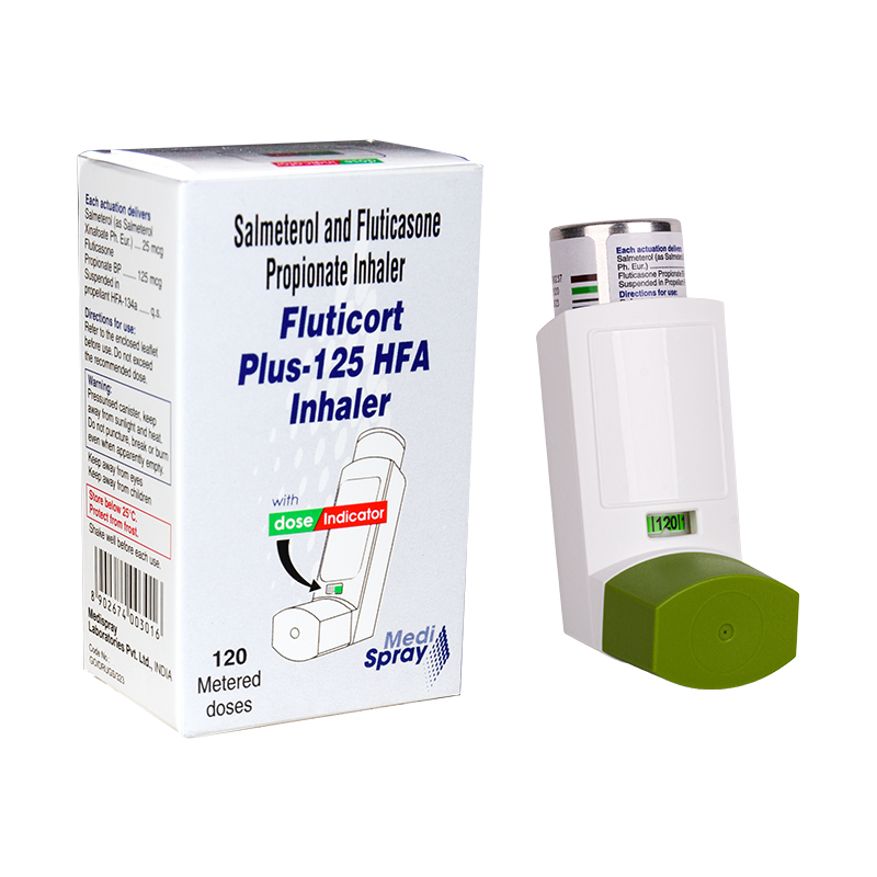 fluticort-pluse-125 اسپری فلوتیکورت پلاس 25/250 میکروگرم FLUTICORT PLUS Inhaler 25/250 mcg - تصویر 1