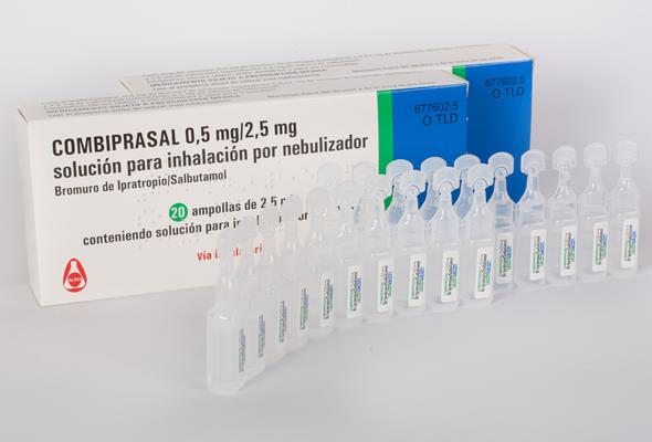 Combiprasal ایپراتروپیوم بروماید 0.5 میلی گرم / سالبوتامول 2.5 میلی گرم Combiprasal 0.5 mg/ 2.5 mg - تصویر 1