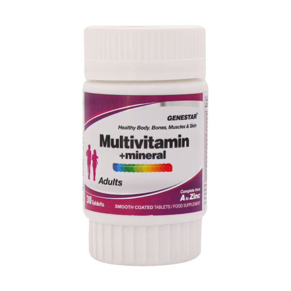 قرص مولتی ویتامین مینرال ژن استار 30 عدد_65476b658cbb6.jpeg قرص مولتی ویتامین مینرال ژن استار 30 عدد - تصویر 1
