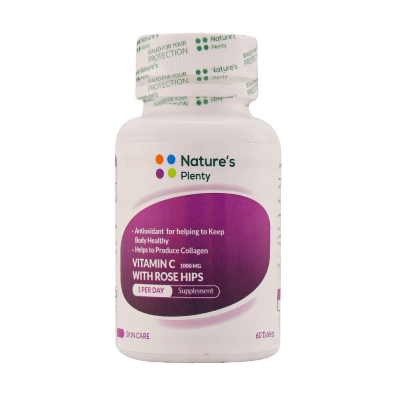 قرص ویتامین C 1000 میلی گرم و رز هیپس نیچرز پلنتی 60 عدد - تصویر 2