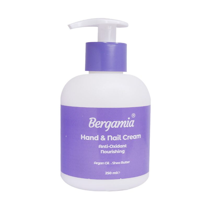 کرم مرطوب کننده پمپی دست و ناخن برگامیا حاوی روغن آرگان 250 میلی لیتر - تصویر 3